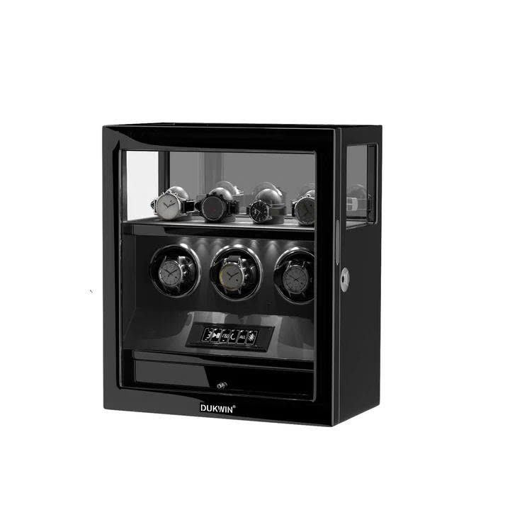 Patented Design Watch Winders with Watch Holder Fingerprint Lock Ultra Quiet Motors
